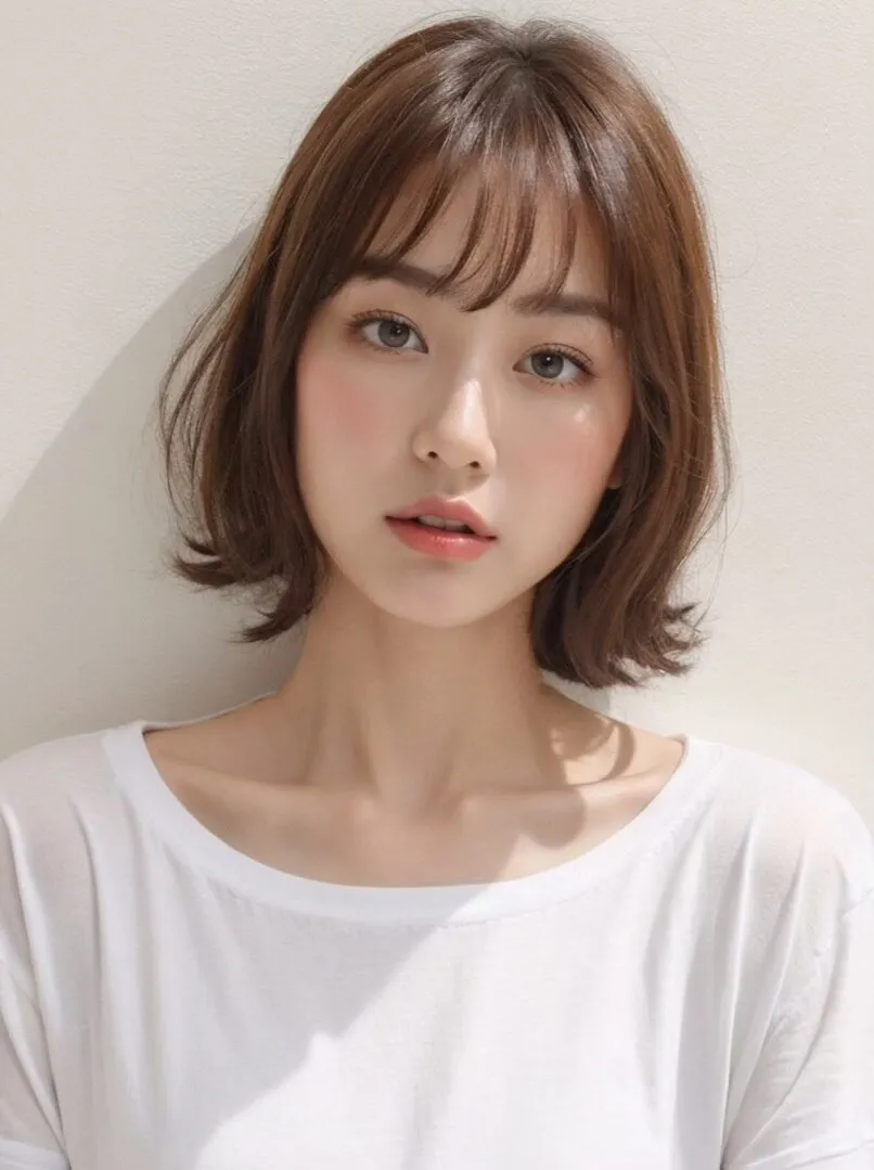 グレーベージュ外ハネボブ